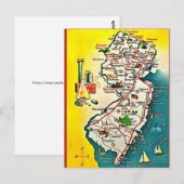 New Jersey State Vintage Postcard Postkarte (Vorne/Hinten)