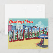 New Jersey Strand Postkarte (Vorne/Hinten)