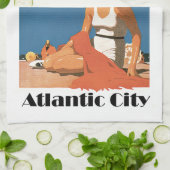 New Jersey Strände ~ Atlantic City Geschirrtuch (Gefaltet)