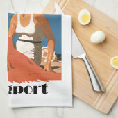 New Jersey Strände ~ Longport Geschirrtuch (Viertel Falte)