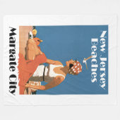 New Jersey Strände ~ Margate City Fleecedecke (Vorderseite (Horizontal))