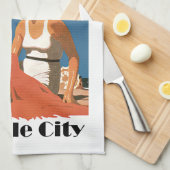 New Jersey Strände ~ Sea Isle City Geschirrtuch (Viertel Falte)