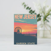 New Jersey Sunset Promenade Postkarte (Stehend Vorderseite)