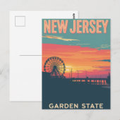 New Jersey Sunset Promenade Postkarte (Vorne/Hinten)