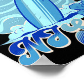 New Jersey Surfer Ocean City Nj Surfing Beach Sand Poster (Ecke)