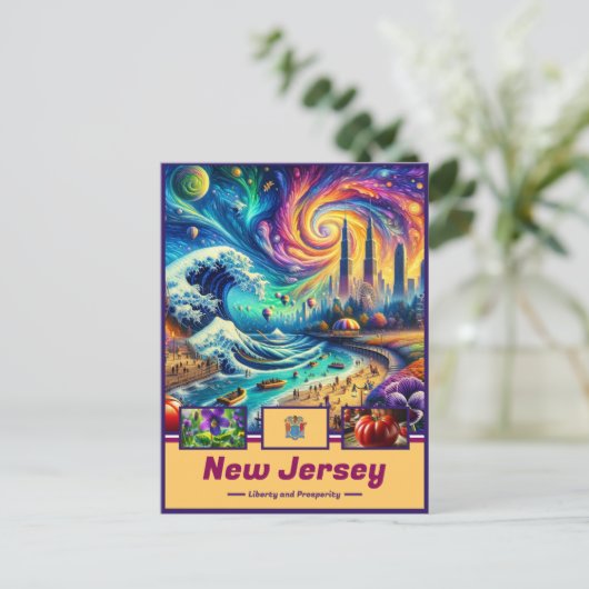 New Jersey Tapestry Coastal & Cultural Postkarte (Stehend Vorderseite)