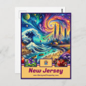 New Jersey Tapestry Coastal & Cultural Postkarte (Vorne/Hinten)