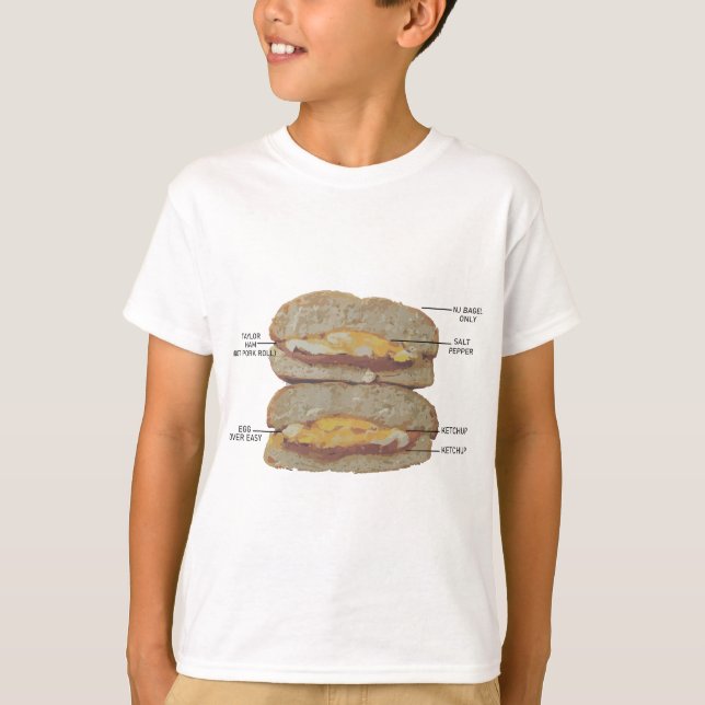 New Jersey Taylor Ham Anatomie T-Shirt (Vorderseite)