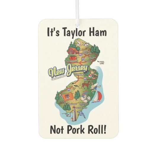 New Jersey Taylor Ham Autolufterfrischer (Vorderseite)