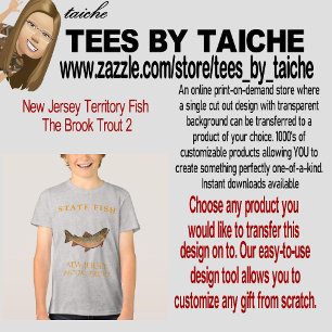 New Jersey Territorium Fische Die Bachforelle 2 Tri-Blend Shirt