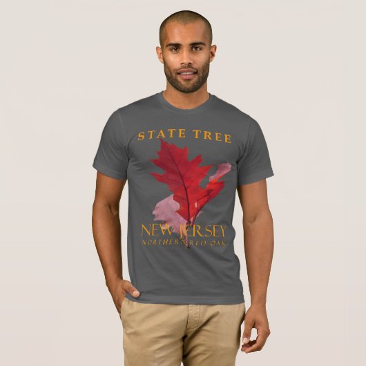 New Jersey Territory Tree The Northern Red Oak T-Shirt (Vorne ganz)