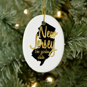New Jersey The Garden Staat Keramik Ornament