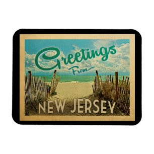 New-Jersey Ufer-Strand-Vintage Reise Magnet