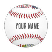 New Jersey United Staaten Retro Map USA Souvenir Baseball (Vorderseite)