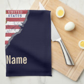 New Jersey United Staaten Retro Map USA Souvenir Geschirrtuch (Viertel Falte)