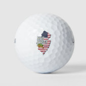 New Jersey United Staaten Retro Map USA Souvenir Golfball (Vorderseite)