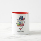 New Jersey United Staaten Retro Map USA Souvenir Tasse (Zentrum)
