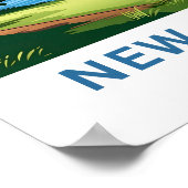 New Jersey United Staaten Travel Poster (Ecke)