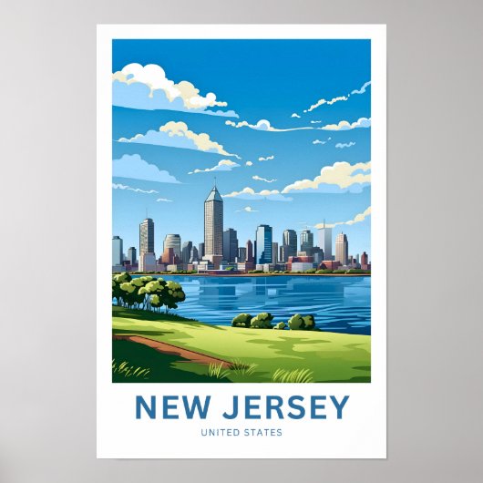 New Jersey United Staaten Travel Poster (Vorne)