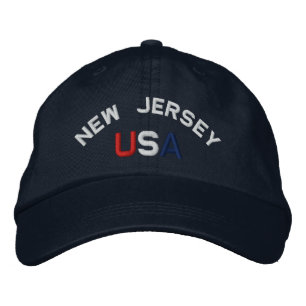 New Jersey USA bestickt Navy Blue Hat Bestickte Baseballkappe