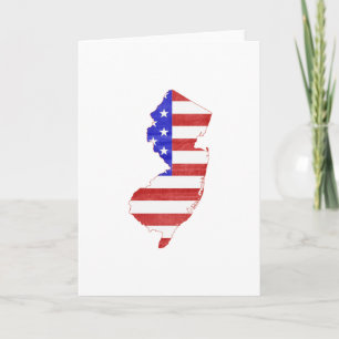 New Jersey USA Flag LandsGreeting Karte