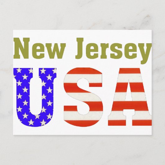 New Jersey USA! Postkarte (Vorderseite)