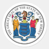 New-Jersey, USA Runder Aufkleber (Vorderseite)
