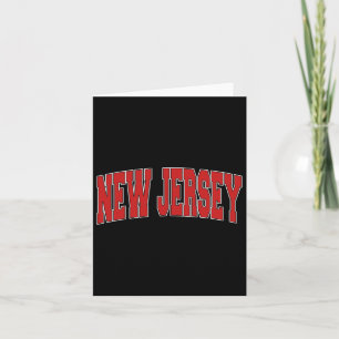 New Jersey USA Staat Nj Varsity Style Vintag Spor Karte