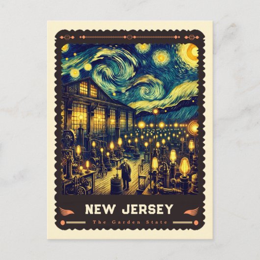 New Jersey | Vincent Van Gogh Inspiriert Postkarte (Vorderseite)