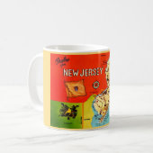 New Jersey Vintag Map Tasse (Vorderseite Links)