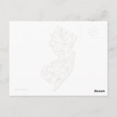 New Jersey Vintag Picture Map Staat Chart Postkarte (Rückseite)