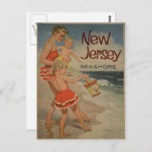 New Jersey Vintage Travel Poster Postkarte (Vorne/Hinten)