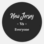 New Jersey Vs Everyone  Runder Aufkleber (Vorderseite)