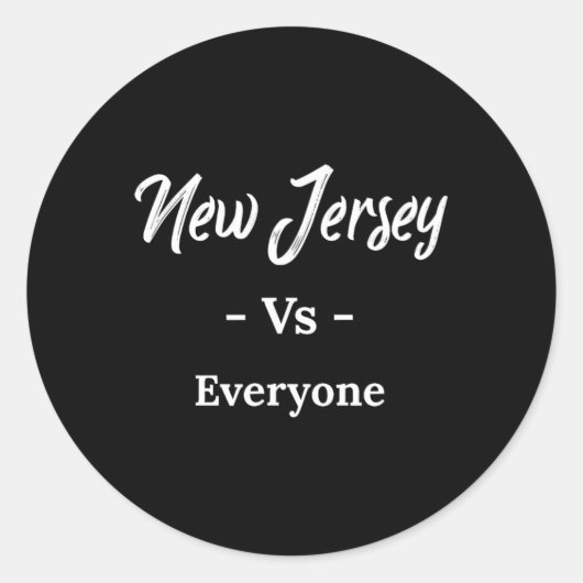 New Jersey Vs Everyone  Runder Aufkleber (Vorderseite)