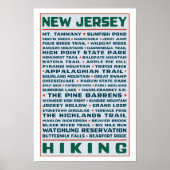 New Jersey Wanderwege Poster (Vorne)