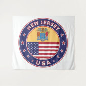New Jersey Wandteppich (Vorderseite (Horizontal))