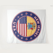 New Jersey Wandteppich (Vorderseite (Horizontal))