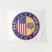 New Jersey Wandteppich (Vorderseite (Horizontal))