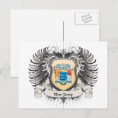 New Jersey Wappen Postkarte (Vorne/Hinten)