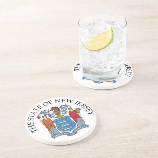 New Jersey-Zeichen Getränkeuntersetzer (Seite)
