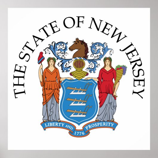 New Jersey-Zeichen Poster (Vorne)