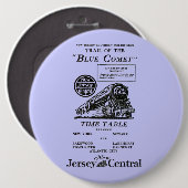New-Jersey zentraler blauer Kometen-Zug Button (Vorne & Hinten)