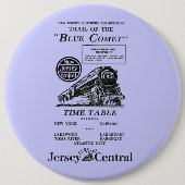 New-Jersey zentraler blauer Kometen-Zug Button (Vorderseite)