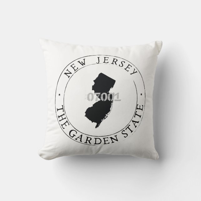 New Jersey Zip Code Pillow Kissen (Vorderseite)