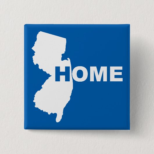 New Jersey Zuhause Away From Staat Button Abzeiche (Vorderseite)