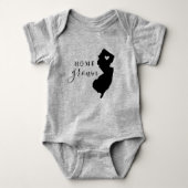 New Jersey Zuhause Grown Staat T-Shirt Baby Strampler (Vorderseite)