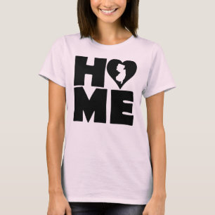 New-Jersey Zuhause-Herz-Staats-T-Shirt-T - Shirt