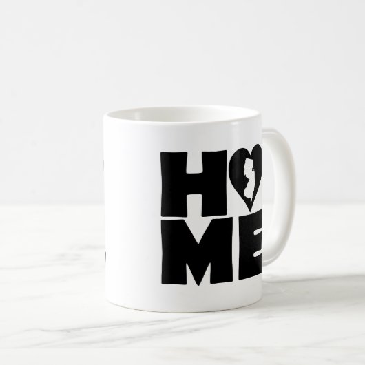 New-Jersey Zuhause-Herz-Staats-Tasse oder Kaffeetasse (VorderseiteRechts)