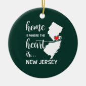 New Jersey Zuhause ist das Herz Keramik Ornament (Vorne)