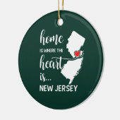 New Jersey Zuhause ist das Herz Keramik Ornament (Links)
